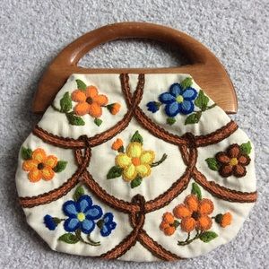 Handmade floral purse